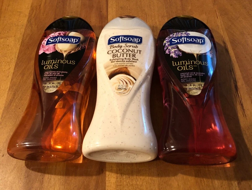 3 Softsoap body wash (coconut butter Or luminous oils)YOU CHOOSE - Image 1 of 1