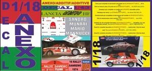 ANEXO DECAL 1/18 LANCIA STRATOS SANDRO MUNARI RALLY SANREMO 1974 WINNER (04) - Picture 1 of 1