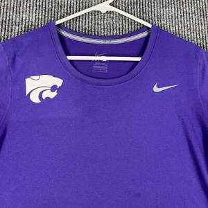 Kansas State Wildcats Womens Shirt Nike Large Purple Short Sleeve NCAA Big 12 - Picture 1 of 13