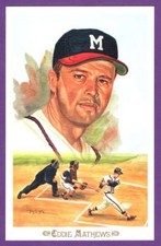 Eddie Mathews Braves 1989 Perez-Steele Celebration Post Card #30 #'d /10,000