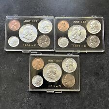 New Listing1954 P-D-S Us Mint Set - Silver Coins Franklin, Washington, Roosevelt Bu *S1