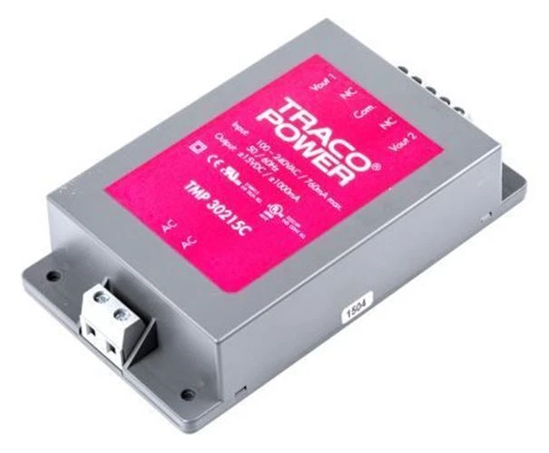 1 x TRACOPOWER 30W Dual Output Embedded Switch Mode Power Supply SMPS, 1A, Â±15V - Image 1 of 1