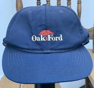 Rare Vintage LA Mode Oak Ford Sarasota Navy Hat/Cap Made In USA - Picture 1 of 6