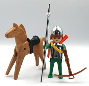 Playmobil 3333v1 Soldier With Horse Old Singleklicky System Knights Geobra 1976 - Imagen 1 de 7