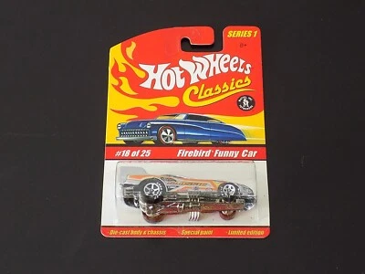 HOT WHEELS SERIES 1 CLASSICS # 18 of 25   FIREBIRD FUNNY CAR    LIMITED CHROME - Image 1 of 2