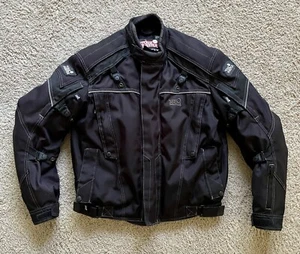 Tour Master Black Pivot Full Armour Quilted Liner Motorcycle Jacket (S) - Picture 1 of 10