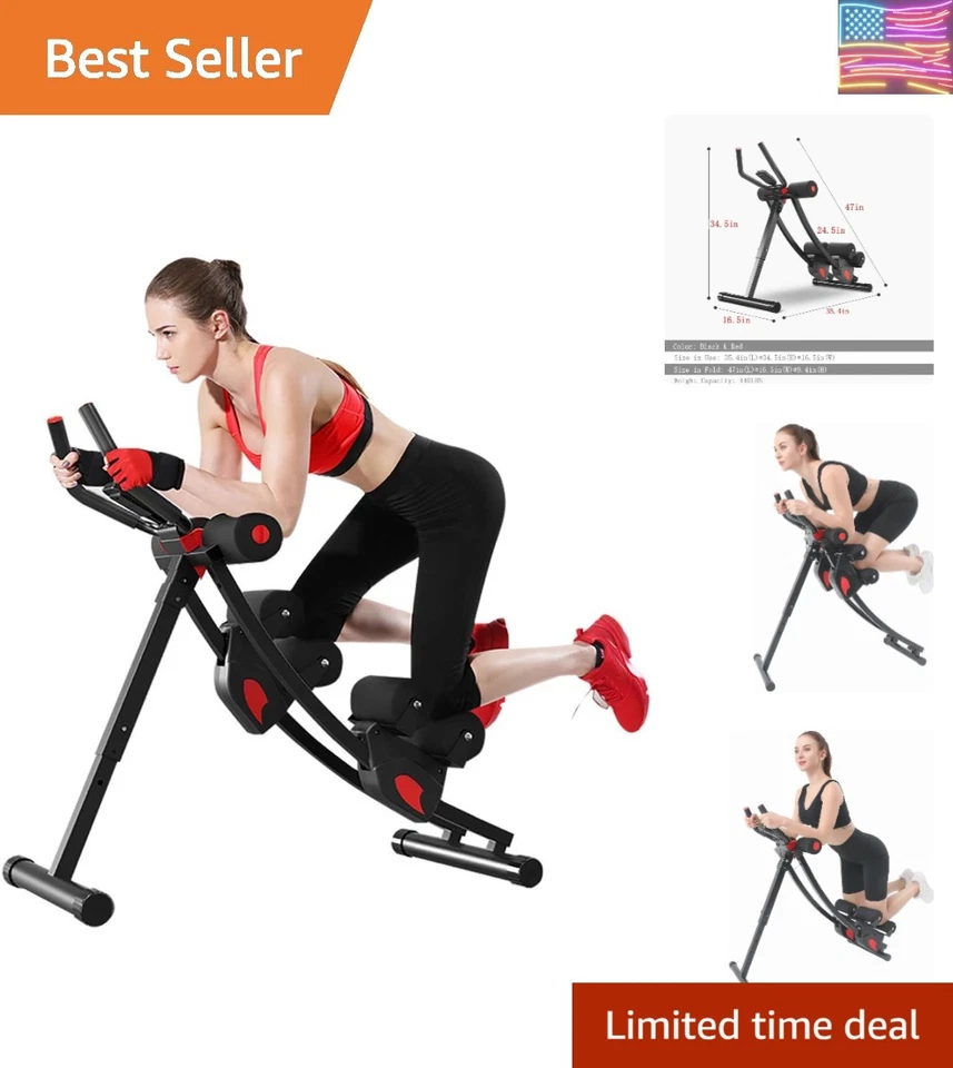 Fitness AB Machine Workout Equipment for Home Gym Height Adjustable Foldable