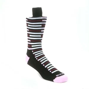 Remo Tulliani Pink Seminole Horizontal Stripes Socks - Picture 1 of 2