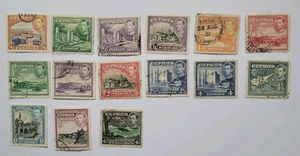 15 GEORGE VI STAMPS from CYPRUS. - Picture 1 of 1