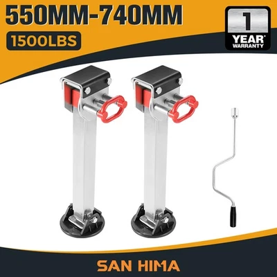 2x 550mm Drop Down Corner Steadies Stabilizer Legs Caravan Camper Trailer - image 1 of 4