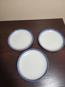 Pfaltzgraff Sky Salatteller 6 7/8" 3er Set dunkel und hellblaue Bänder - Bild 1 von 7
