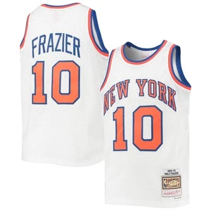 Youth Mitchell & Ness Walt Frazier White New York Knicks 1969-70 Hardwood - Picture 1 of 3