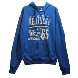 Vtg University Kentucky Wildcats NCAA J America Full Zip Hoodie Sweatshirt Men L - Picture 1 of 5