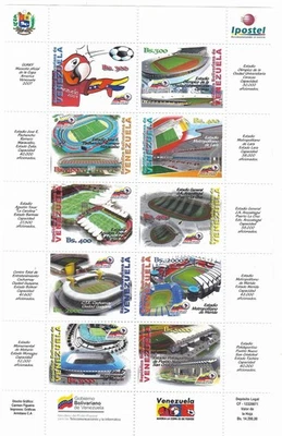 Venezuela: 2007; Scott 1676 to 1678, 3 sheets, copa american soccer, MNH EBV1648 - Image 1 of 3