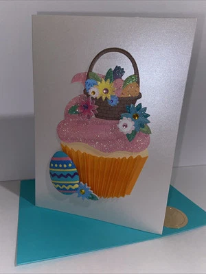 Papyrus Easter Card | Rare Hand Crafted Easter Cupcake - Image 1 of 3