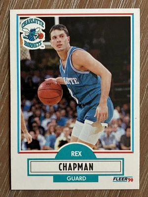 Tarjeta de baloncesto Fleer Rex Chapman Charlotte Hornets 1990-91 #17 Foto 1 de 2