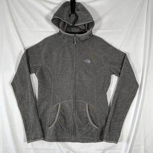 THE NORTH FACE FLEECE Hooded grey full zip hooded long sleeved Size L - Picture 1 of 12