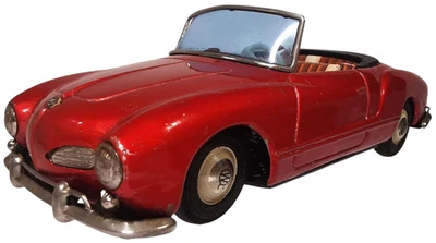 BANDAI, JAPAN c1960 VW 'KARMANN GHIA' TOY FRICTION CAR STEEL EXT/LITHO'D TIN INT - Image 1 of 4