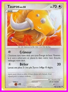 Carte Pokemon " TAUROS " Niv 23 PLATINE PV 70 98/127  VF - Bild 1 von 1