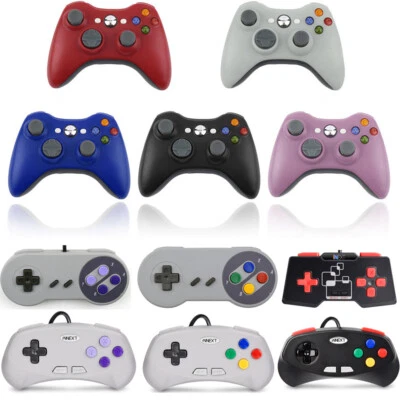 XBOX 360 / NES / SNES / N64 Wired USB Controller Gamepad Joypad Windows PC / MAC - Image 1 of 4