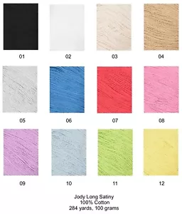 New Satiny Yarn from Jody Long Yarns; All 12 colors - Picture 1 of 21