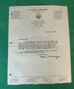 Girl Scouts GSA 1924-1927 Ephemera Correspondence Troop #1 Anna Burr Bordentown - Picture 1 of 5