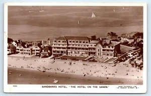 POSTCARD BOURNEMOUTH SANDBANKS HOTEL AERO PICTORIAL LTD RP 1939 POOLE ? - Picture 1 of 2
