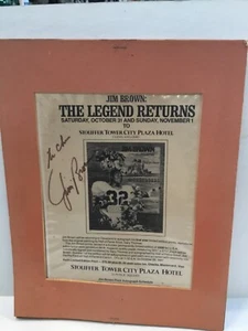 1987 Legend Returns Jim Brown Signed Autographed Newspaper Ad "To Chris?" - Picture 1 of 5