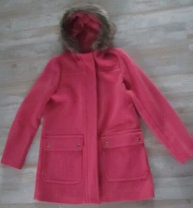 ¡NUEVO CON ETIQUETAS! J. ABRIGO CREW ROSA VAIL PARKA J6178 CON CAPUCHA CORTE DE PIEL LANA/MEZCLA DE POLIETILENO TALLA 4 - Imagen 1 de 9