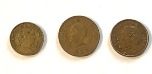 Monedas de Cinco Centavos Mexicanos 1952 1963, 1959 Diez Centavos (3) - Imagen 1 de 2