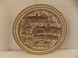 Texas State College for Women Commemorative Plate 10 3/8" BROWN - Picture 1 of 5