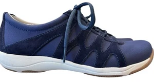 Dansko Damen Harlie blau Wildleder Bungee Spitze Sneaker Schuhe-Größe 38 / 7,5-8 - Bild 1 von 5