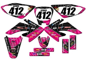 2004-2013 CRF 70 RACE SERIES Pink Senge Graphics Kit Compatible with Honda - Picture 1 of 10