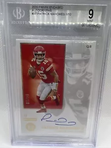 2020 Panini Patrick Mahomes #37 Auto Numbered 4 Of 10 RARE SICK CARD🔷🔶🔷 - Picture 1 of 4