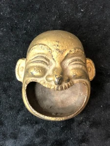 Antique Skoglund Olson Olsson Gefle Sweden Cast Iron Ashtray, Gold Toned - Picture 1 of 5