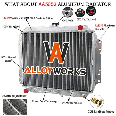 2ROW RADIATOR FOR HOLDEN RODEO TF G3/G6 2.2L/2.6L 4ZE1 PETROL 1987-1997 1994 - image 1 of 4