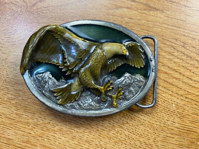 Vintage Bergamot Enamaled Eagle Belt Buckle (1984) - Image 1 of 4