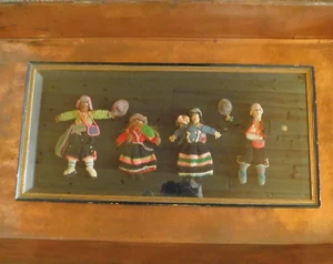 MUÑECAS INDIAS ANDES TEJIDAS A MANO ANTIGUAS DE 1930 / MUÑECAS PERÚ CUADRO ENMARCADO - Imagen 1 de 16