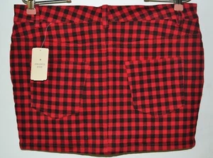 Twenty One, Falda, Cuadros Rojo y Negro, Talla Grande, 2 Deslizables Delanteros, 2 Bolsillos Traseros - Imagen 1 de 6