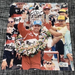 RICK MEARS SIGNED AUTOGRAPH 8X10 PHOTO INDY 500 RACING LEGEND BECKETT BAS COA - Picture 1 of 1
