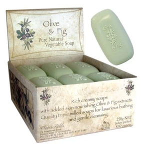 Full Box Clover Field Olive & Fig Soap Bar 250g x12 Moisturizing Vegetable Soap - Picture 1 of 2
