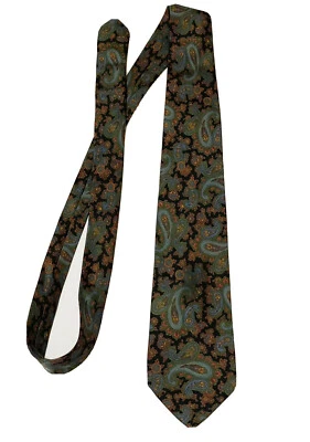 Corbata de vestir Coach de cachemira jacquard para hombre, 100 % seda, hecha en Italia. Foto 1 de 4