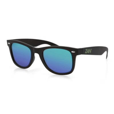 Gafas de sol Zan® Winna marco negro mate lente espejo verde ahumado Foto 1 de 2
