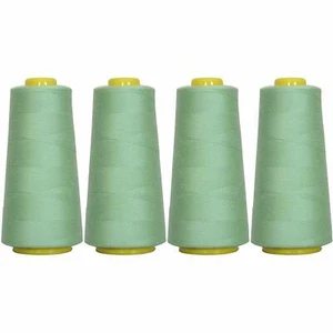 4 BIG CONES MINT GREEN SEWING THREAD 2750 YD TEX 27 40S/2-THREADART - Picture 1 of 8