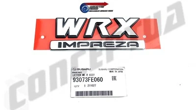 Originale Subaru Wrx Impreza Posteriore Stemma Adesivi Emblema Blackoutline Per - Immagine 1 di 3
