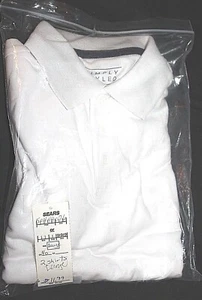 Simply Styled Boys' Uniform White 2-Pack Polo Shirts LARGE (10/12)  - Picture 1 of 3