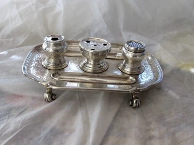 Bandeja antigua georgiana de plata esterlina 1751 London S. COURTAULD 42,9 OZ. Foto 1 de 4