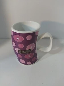 Hershey's Coffee Cup Tall Purple Crooked Curvy Large Houston Harvest Preowned - Picture 1 of 3
