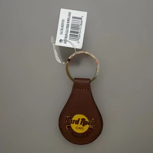 Hard Rock Cafe Sacramento Leather Keychain New with Tag Vintage Style - Picture 1 of 3