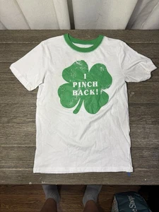 Matching St Patricks Boys White Short Sleeve “I Pinch Back” Shamrock Tee Shirt - Picture 1 of 8